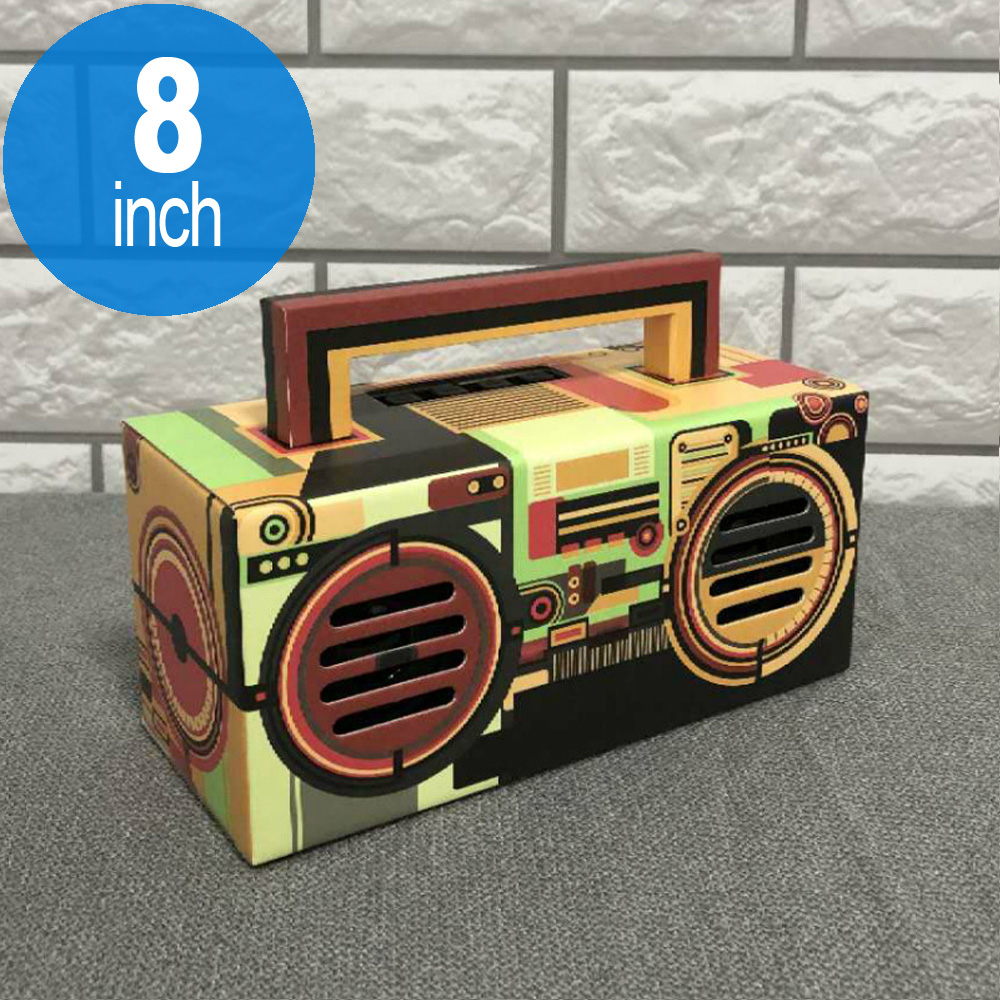 Retro Boombox Artistic Design Portable Bluetooth Speaker with Handle MY810BT (CAMOUFLAGE)