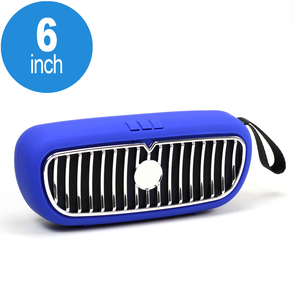 Mega Bass Car Grill Design Portable Wireless Bluetooth Speaker (NBS14 Blue)