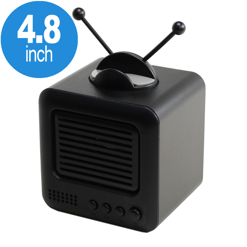 Retro TV Design Heavy Bass Portable Bluetooth Speaker S117 (Black)