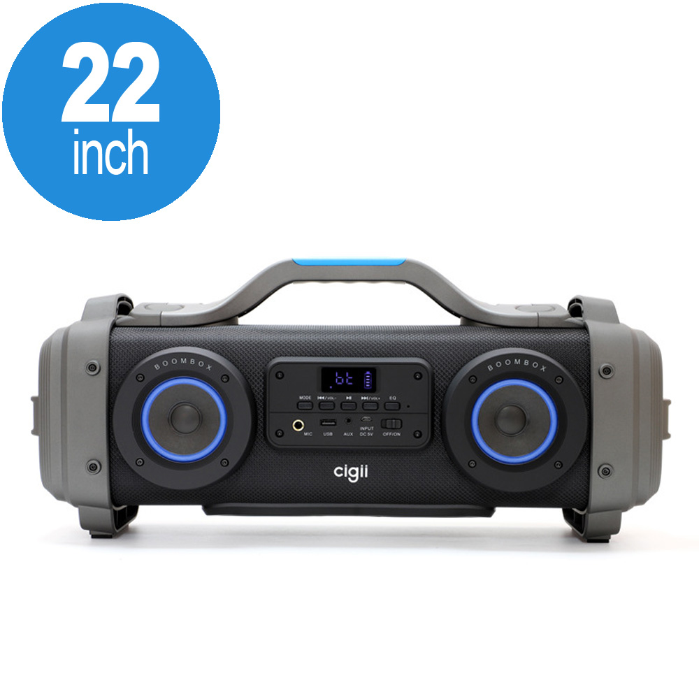 Mega Heavy Duty BoomBox Portable Bluetooth Speaker with Carry Handle SH01 (Black)