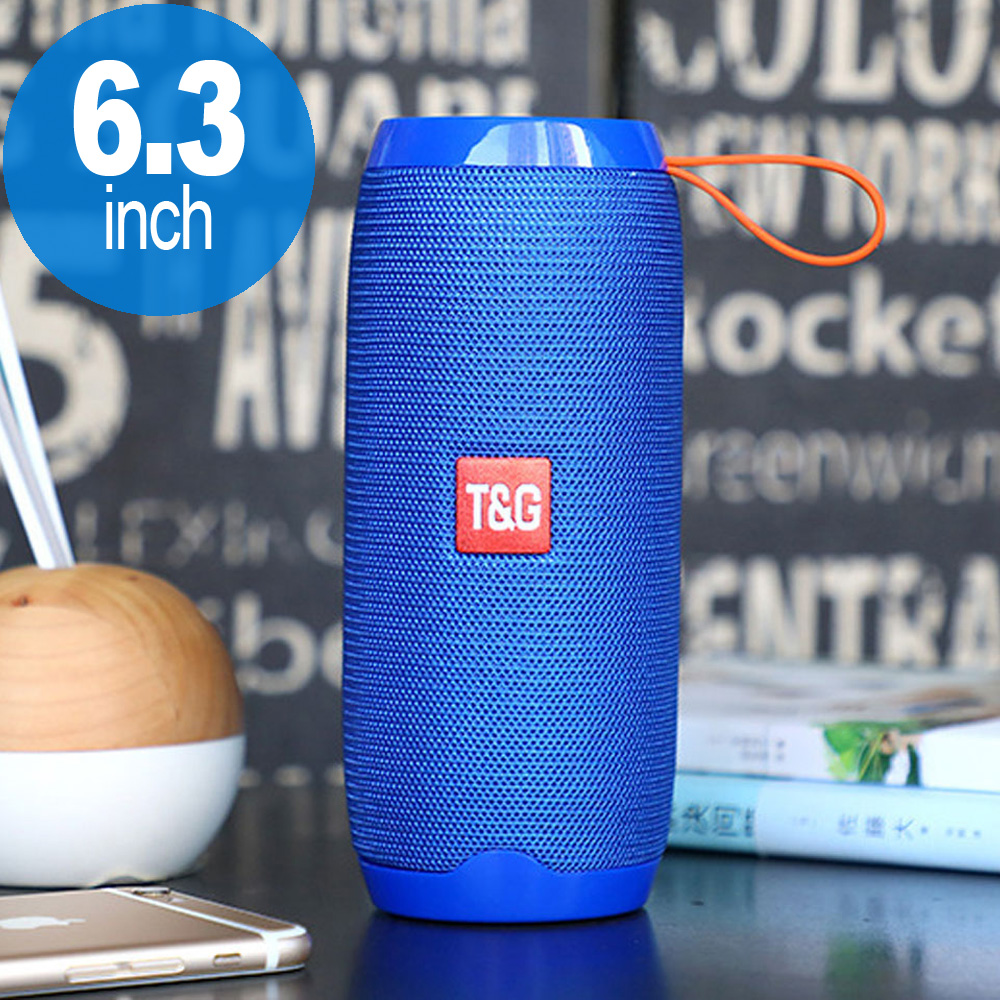 High Sound Extreme Portable Bluetooth Speaker with Carry Strap TG106 (Blue)