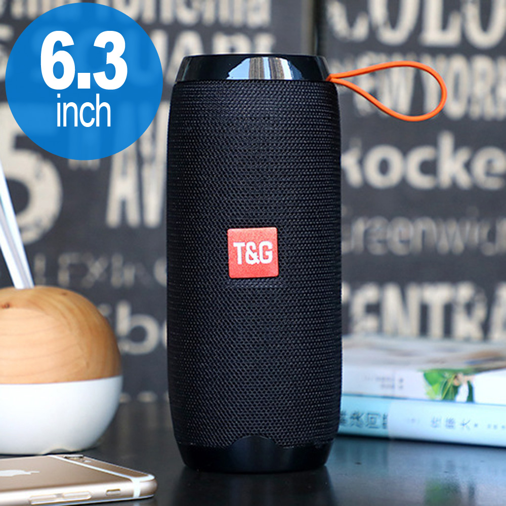 High Sound Extreme Portable Bluetooth Speaker with Carry Strap TG106 (Black)