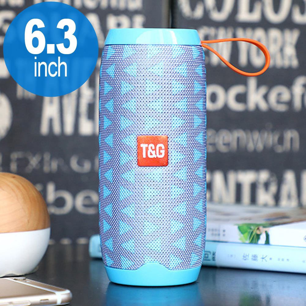 High Sound Extreme Portable Bluetooth Speaker with Carry Strap TG106 (Gray Blue)