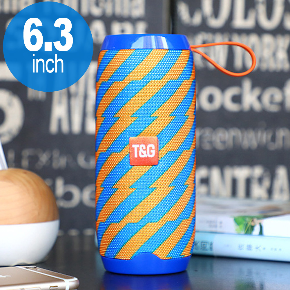 High Sound Extreme Portable Bluetooth Speaker with Carry Strap TG106 (Orange Blue)