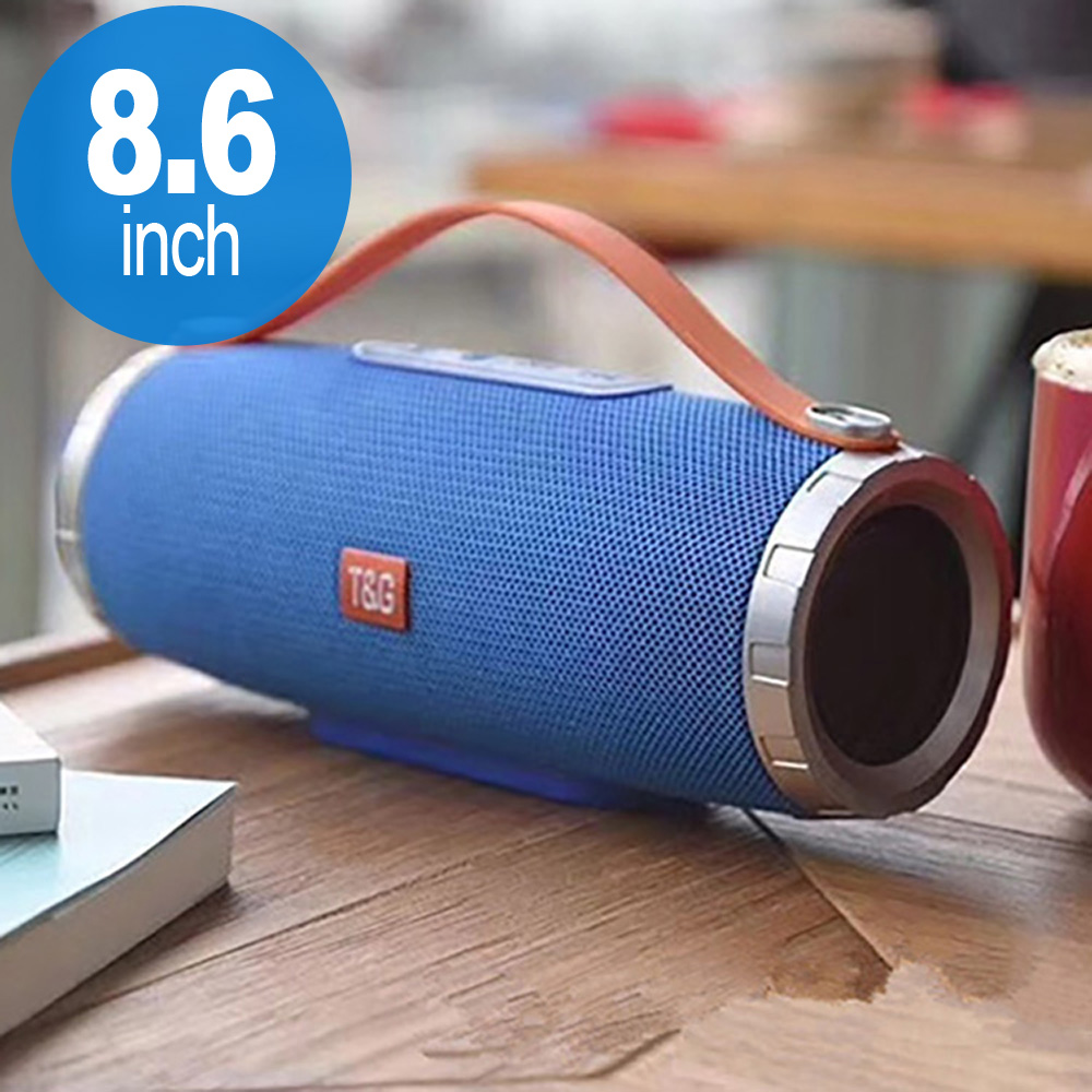 Extreme Drum Style Portable Bluetooth Speaker with Handle Strap TG109 (Blue)