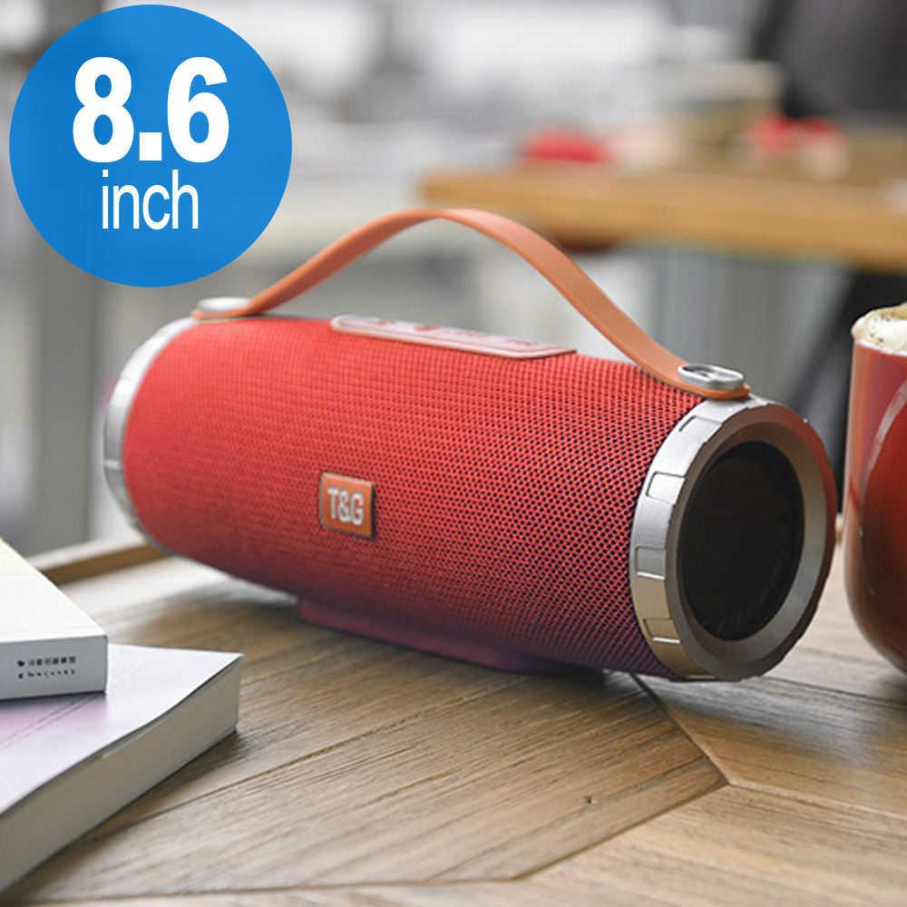Extreme Drum Style Portable Bluetooth SPEAKER with Handle Strap TG109 (Red)