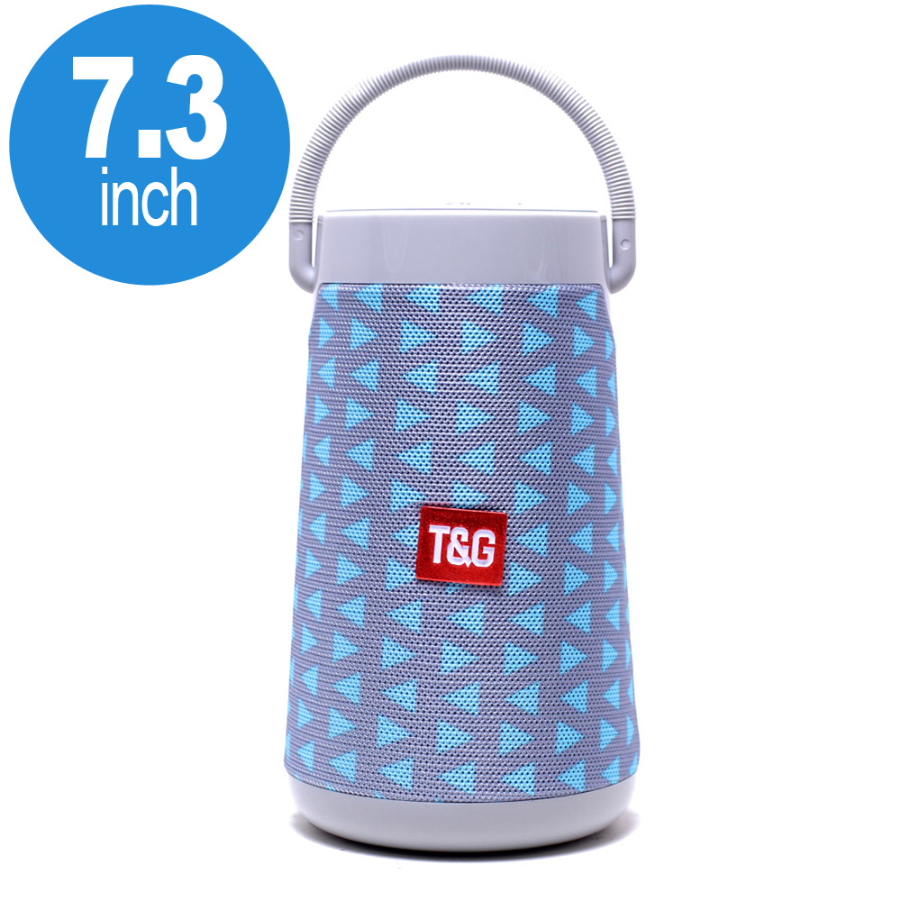 High Surround Sound Bluetooth Speaker with Carry Handle TG133 (Gray Blue)