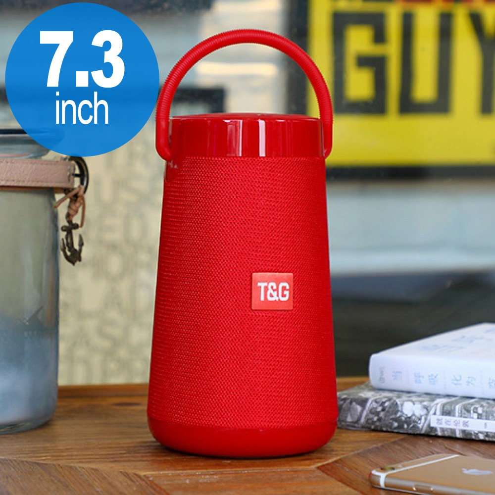 High Surround Sound Bluetooth Speaker with Carry Handle TG133 (Red)