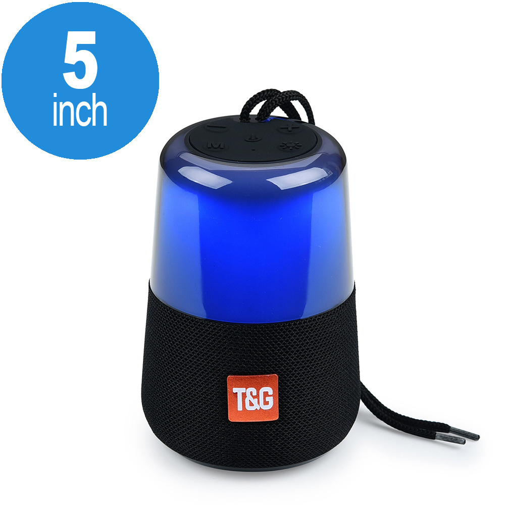 LED Flashing Light Portable Bluetooth Speaker TG168 (Black)