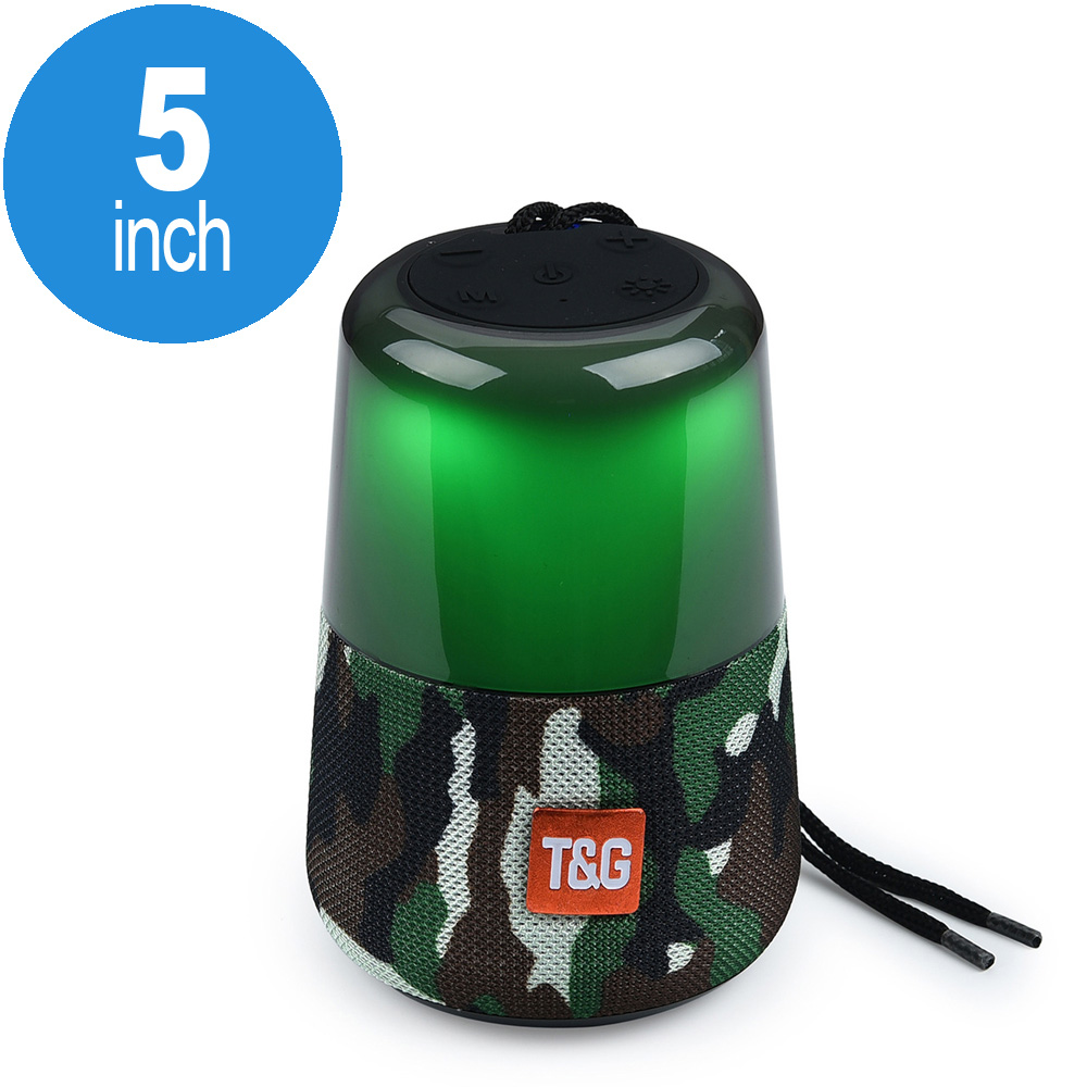 LED Flashing Light Portable Bluetooth Speaker TG168 (Camouflage)