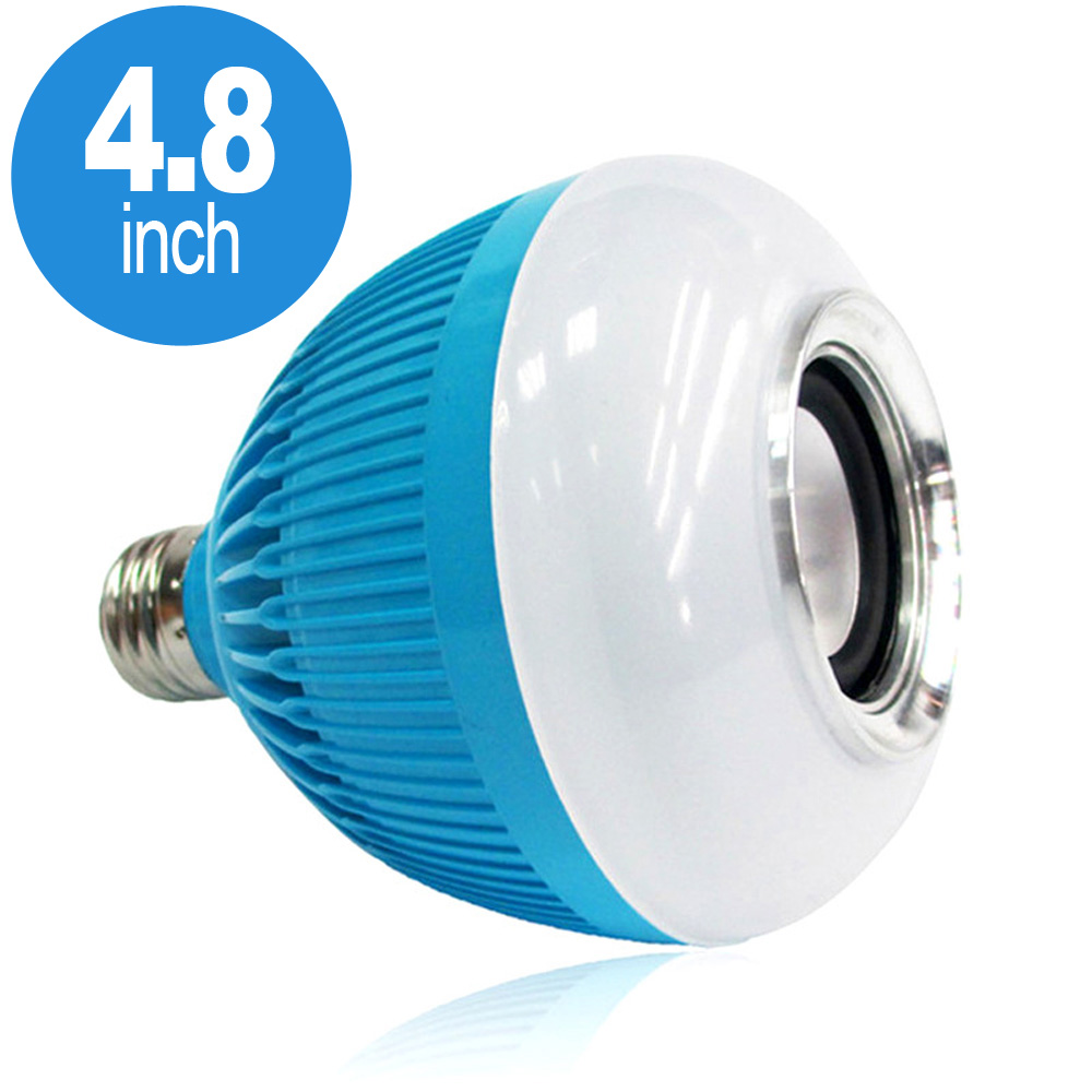 LED Wireless Smart Light Bulb Speaker RGB Color Change with Remote Control WJ-L2 (Blue)