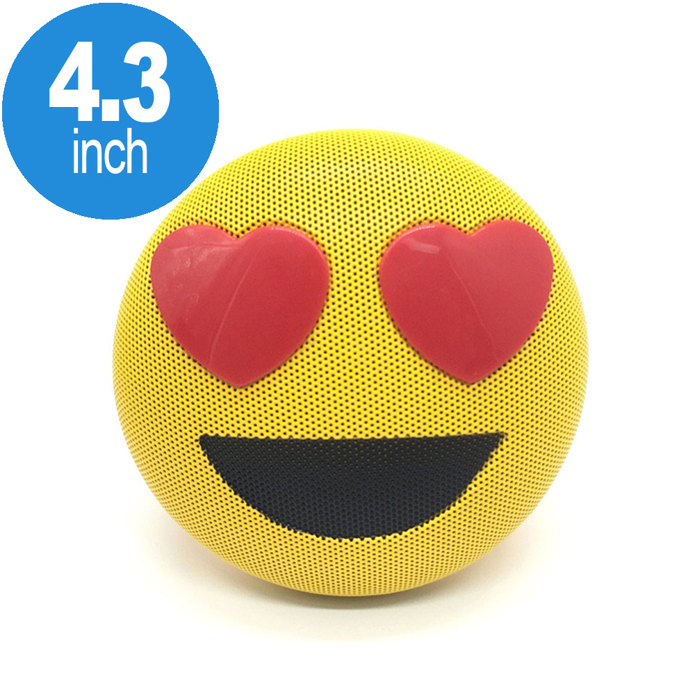 Emoji Loud Sound Portable Bluetooth SPEAKER with Strap and USB Slot YM-032 (Heart)
