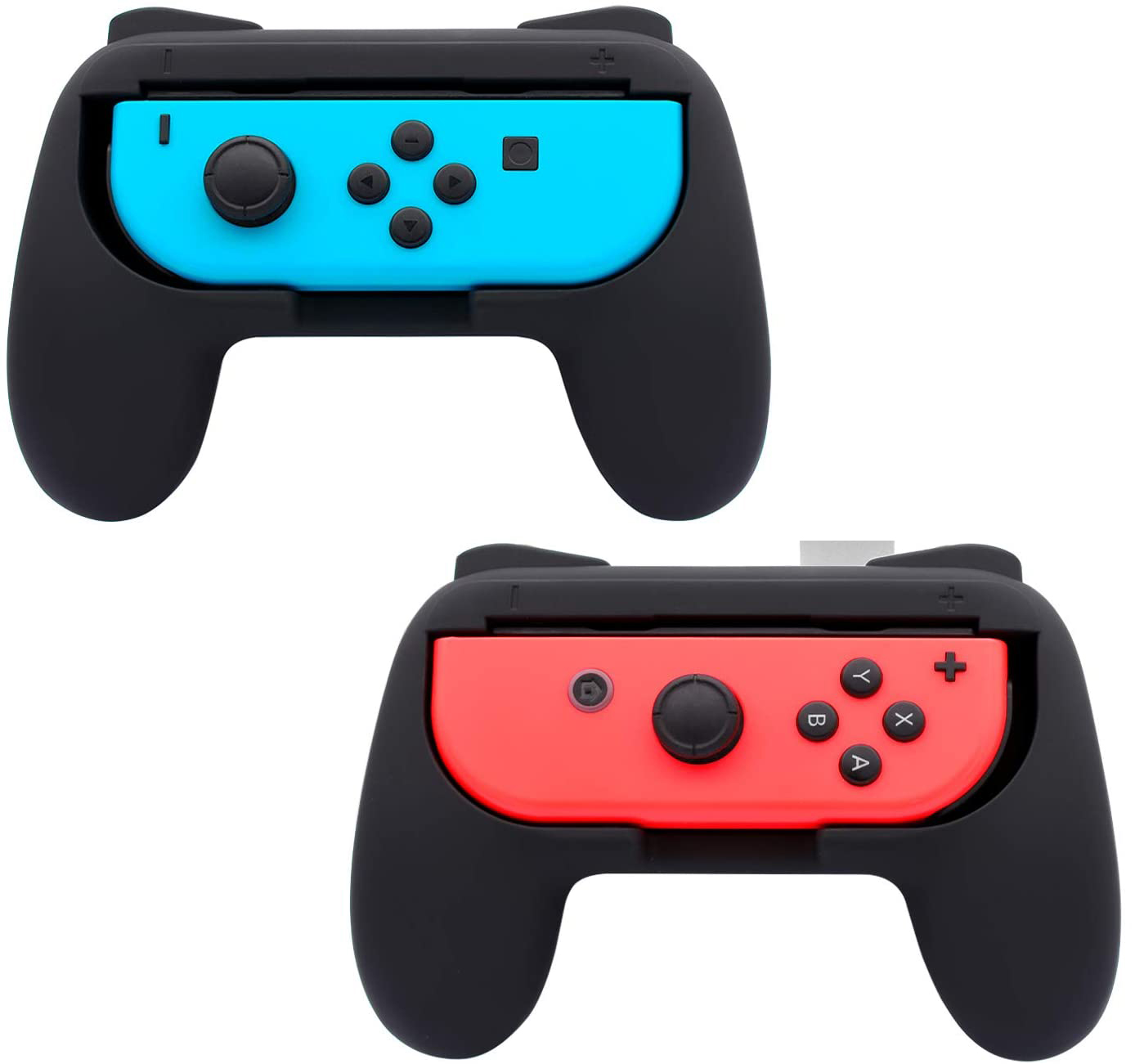 2 Pack Wear Resistant Joy-Con Controller Hand Grip for NINTENDO Switch Joy-Con (Black)