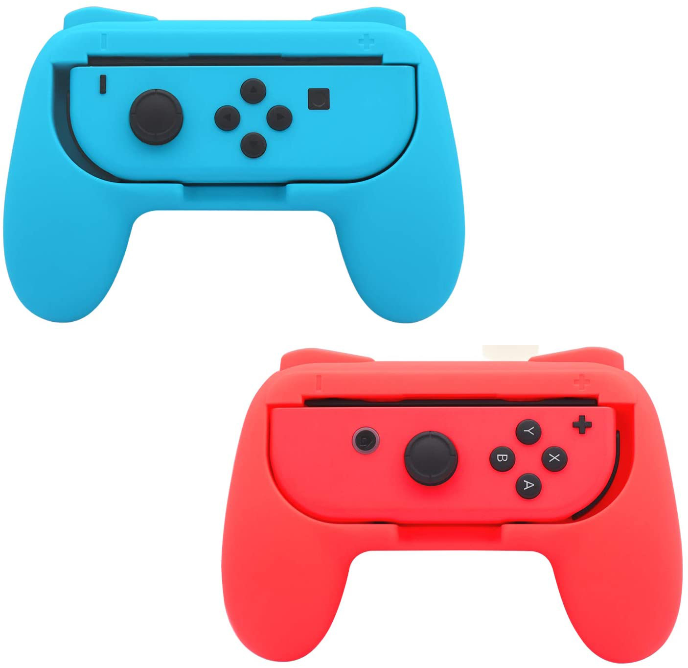 2 Pack Wear Resistant Joy-Con Controller Hand Grip for NINTENDO Switch Joy-Con (Blue-Red)