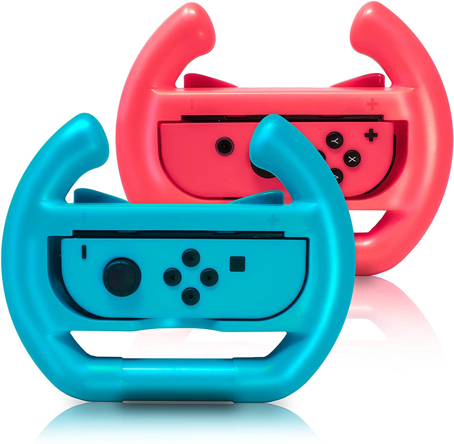 2 Pack Steering Wheel Controller Racing Games Joy Con Controller Grip for NINTENDO Switch Joy-Con