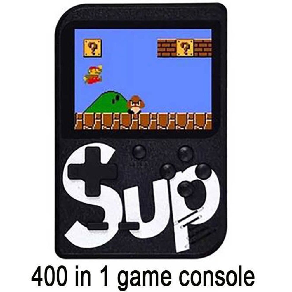 Retro Classic SUP GAME Box Portable Handheld GAME Console Built-in 400 Classic GAMEs (Black)