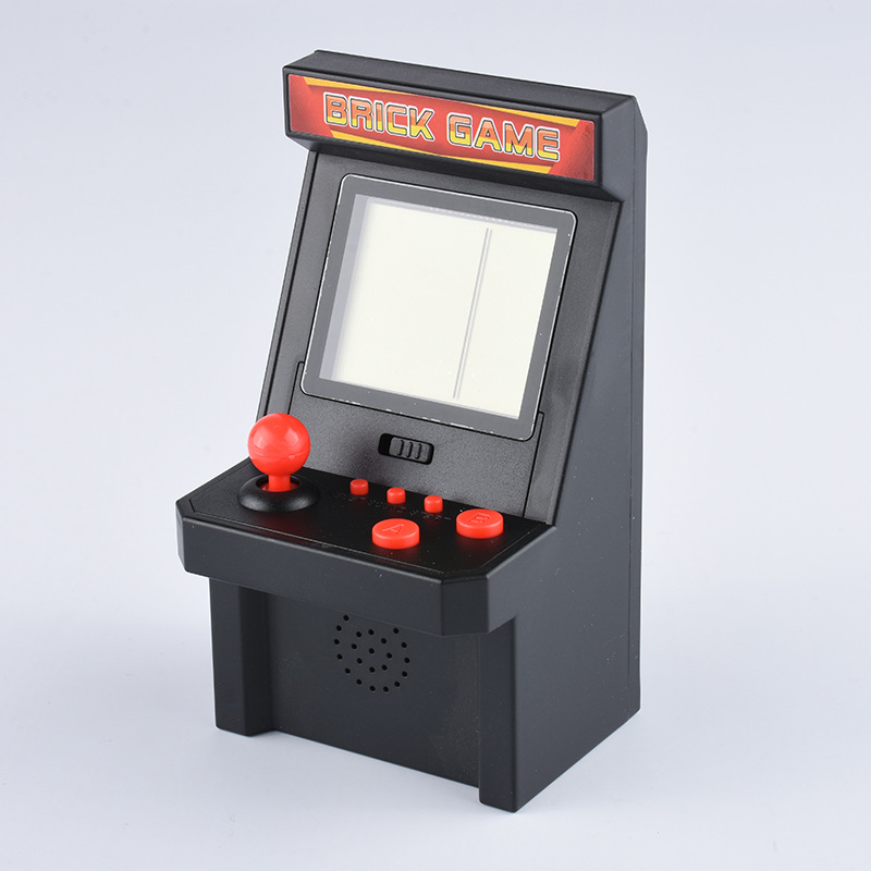 2.8 inch Screen Mini Portable Retro Game Arcade Game Console Machine Black and White Screen (Black)