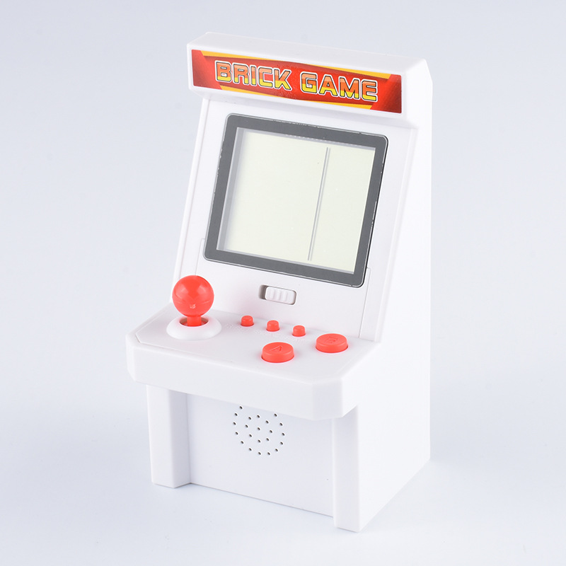 2.8 inch Screen Mini Portable Retro GAME Arcade GAME Console Machine Black and White Screen (White)