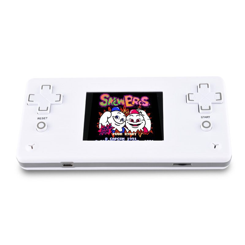 2.8 inch Screen Portable Retro GAME Station with 2 GAME Cartridges with TV Connection (White)