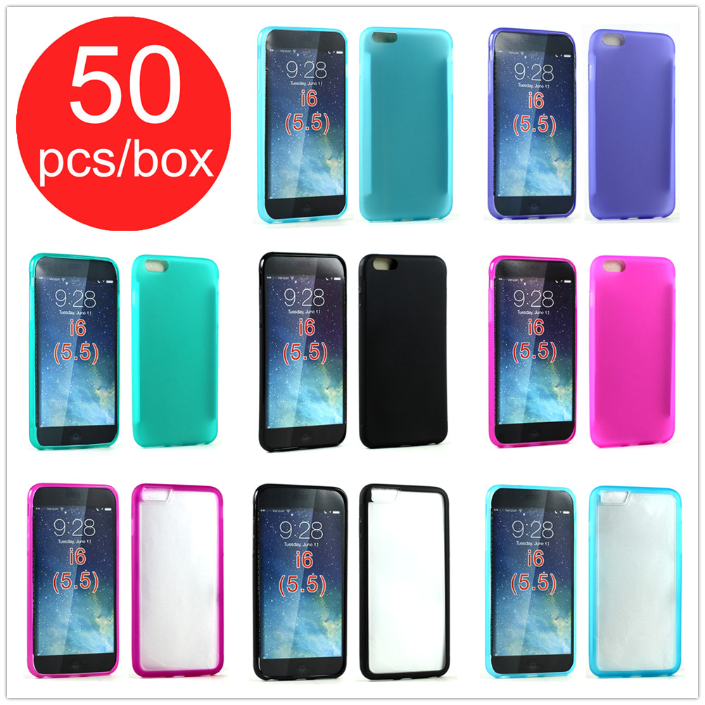 50pc Lot of iPHONE 6S Plus / iPHONE 6 Plus Assorted Mix Style Soft Cover and Color Cases - Lots Deal