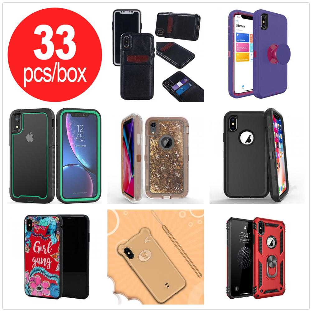 33pc Lot of Apple iPHONE XS Max Assorted Mix Style and Color Cases - Lots Deal (All Style)