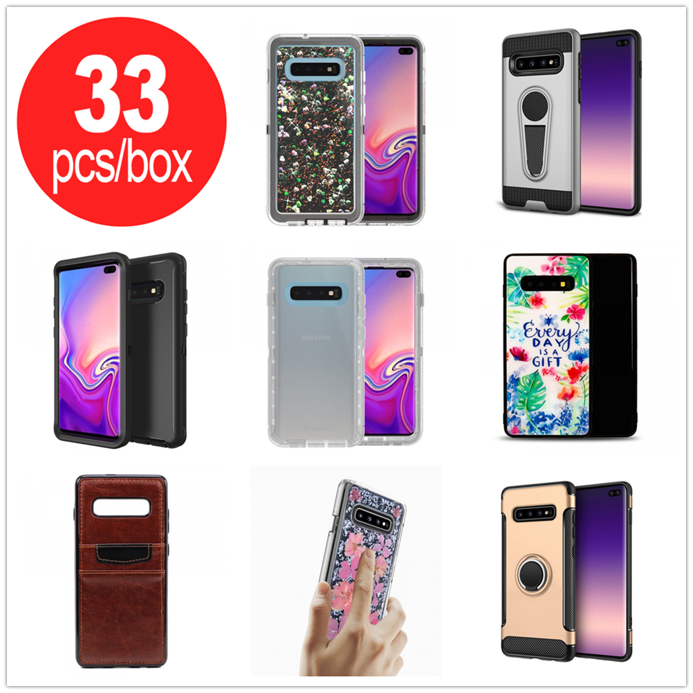 33pc Lot of Samsung Galaxy S10 Assorted Mix Style and Color Cases - Lots Deal (All Style)