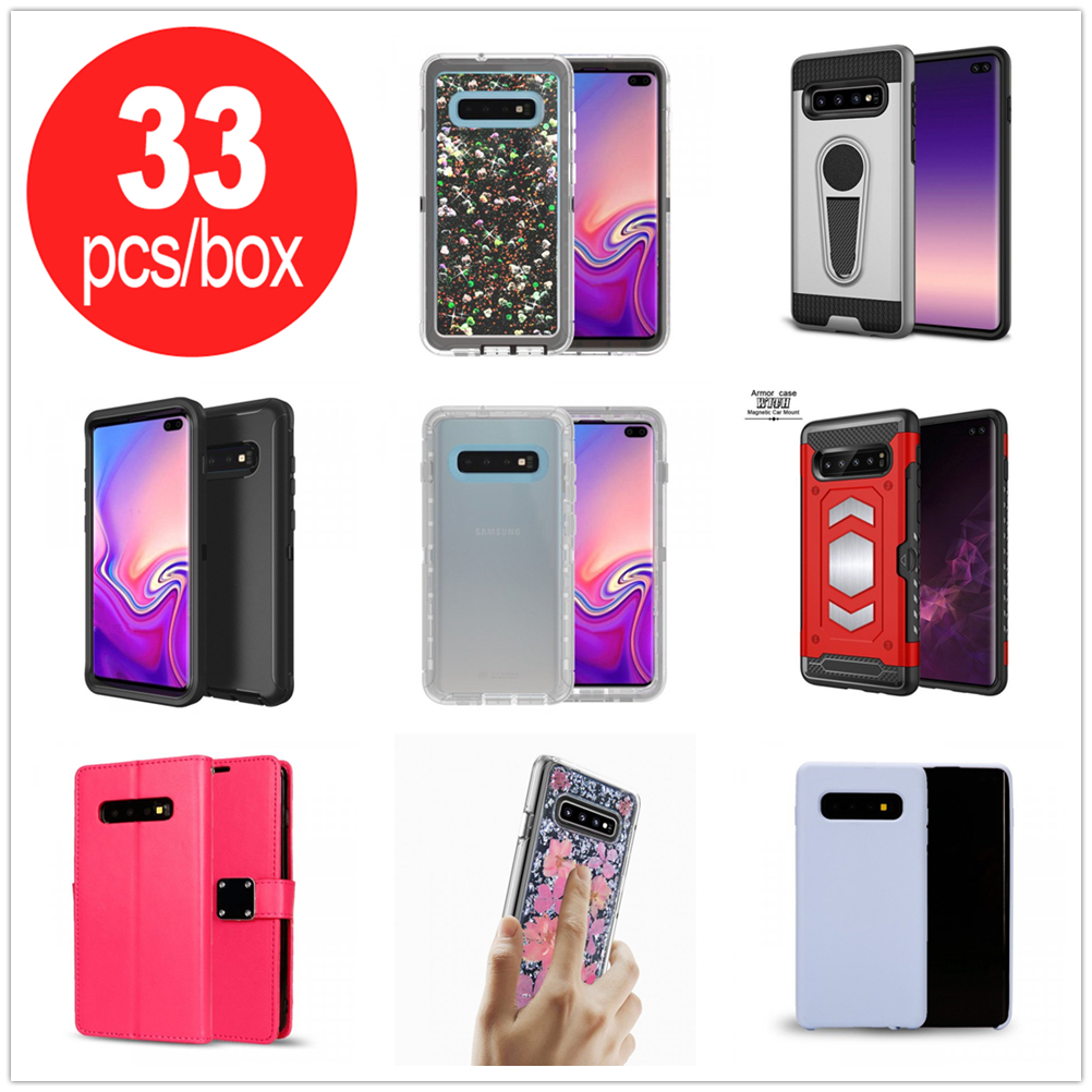 33pc Lot of Samsung Galaxy S10e Assorted Mix Style and Color Cases - Lots Deal (All Style)