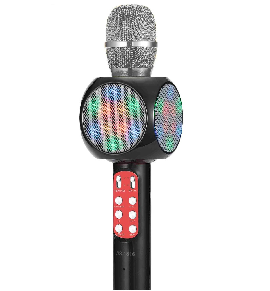 Hi-Fi Handheld Karaoke LED Light Wireless Bluetooth Speaker MicroPHONE