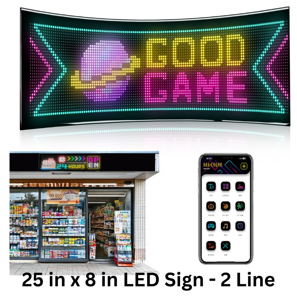 Wholesale RGB LED Colorful Scrolling Animation/Text Message Sign ...