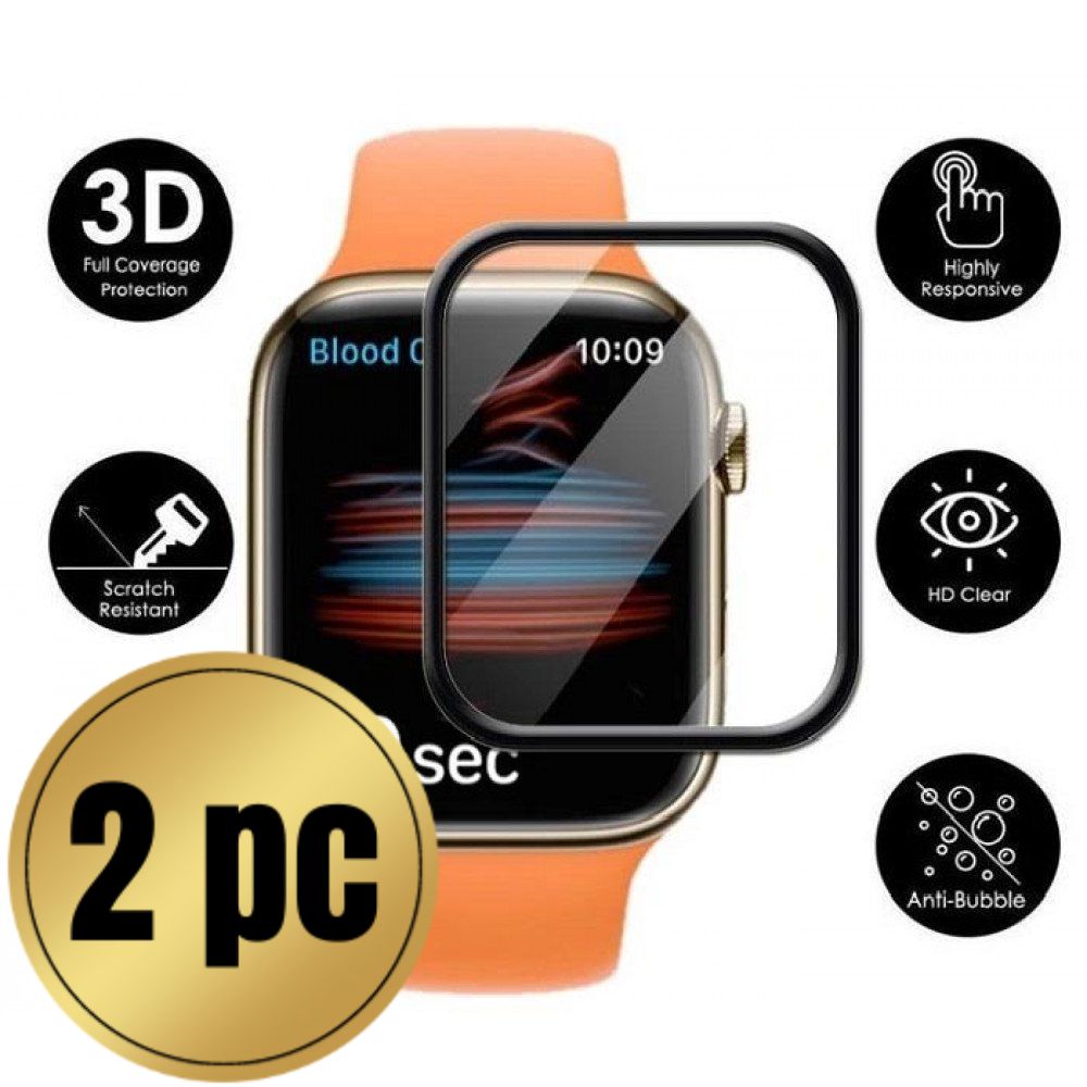 2pc PMMA Screen Protector for Apple Watch 41MM Series 9/8/7 with Easy Installation Kit (Clear)