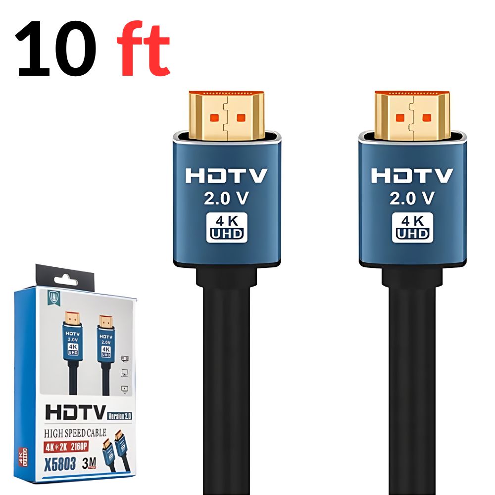 Premium 4K HDMI CABle 10ft - High-Speed 2160p Resolution for UniversAl DeviCes (BlACk)