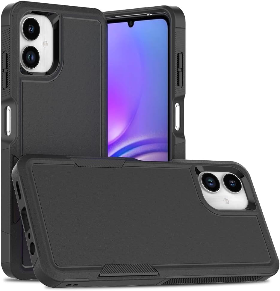 Heavy Duty Armor Hybrid Trailblazer Case for Samsung Galaxy A06 5G, Military Drop Protection, BLACK