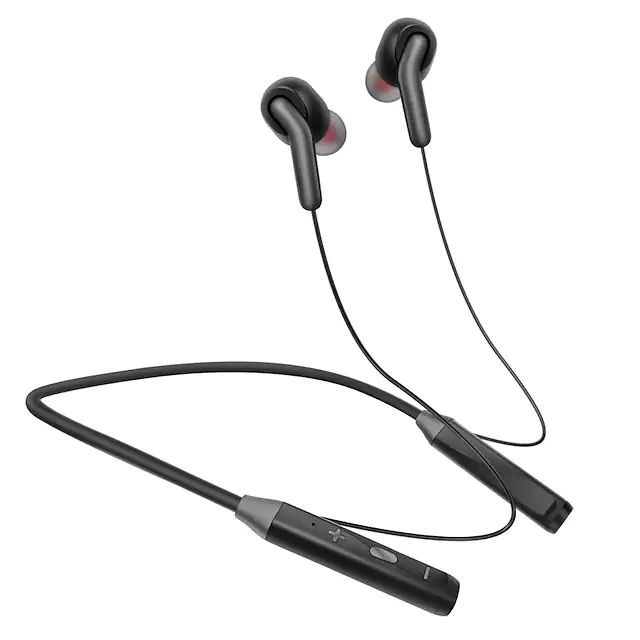 Neck Hanging Stereo Bluetooth Wireless Sport EarPHONEs Neckband (Black)Alcatel Dawn A5027 / Acquire 