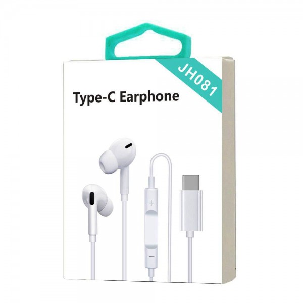Type-C / USB-C Cable HD MUSIC and Voice Earphone Headset AirPro Style (White)