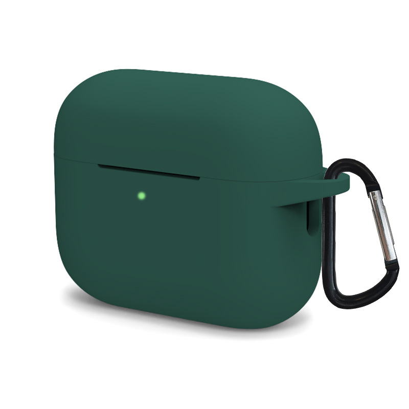 Premium Silicone Protective Case with KEYCHAIN for AirPods 4, Durable Cover, Green