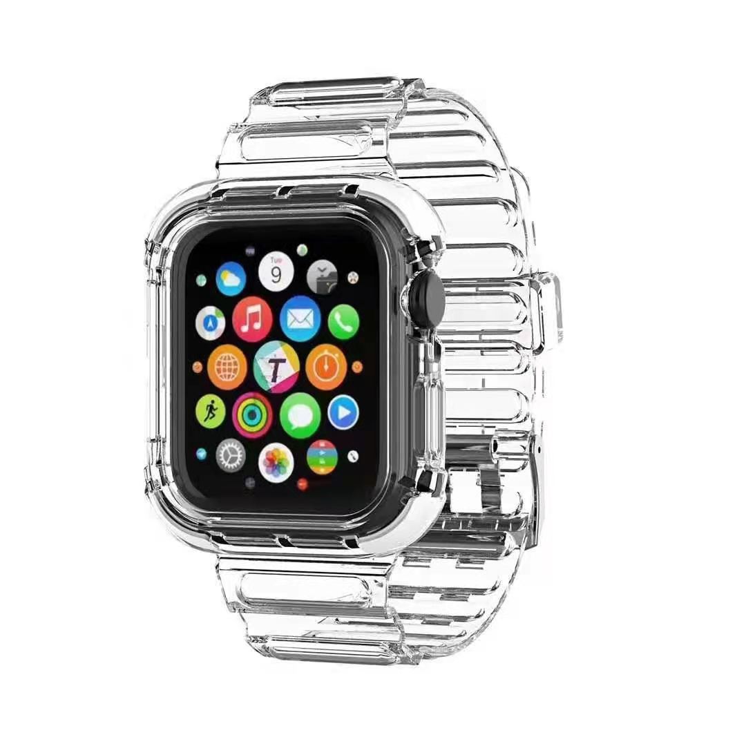 Clear Protective Watch Band and Watch Case Cover for Apple Watch