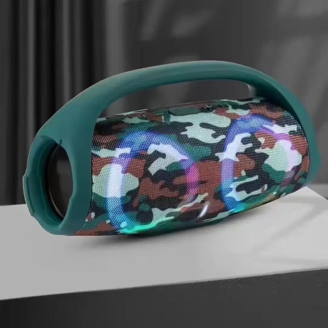 Large Portable Bluetooth SPEAKER RGB Lights Outdoor Wireless Sound System C6LED - Camo