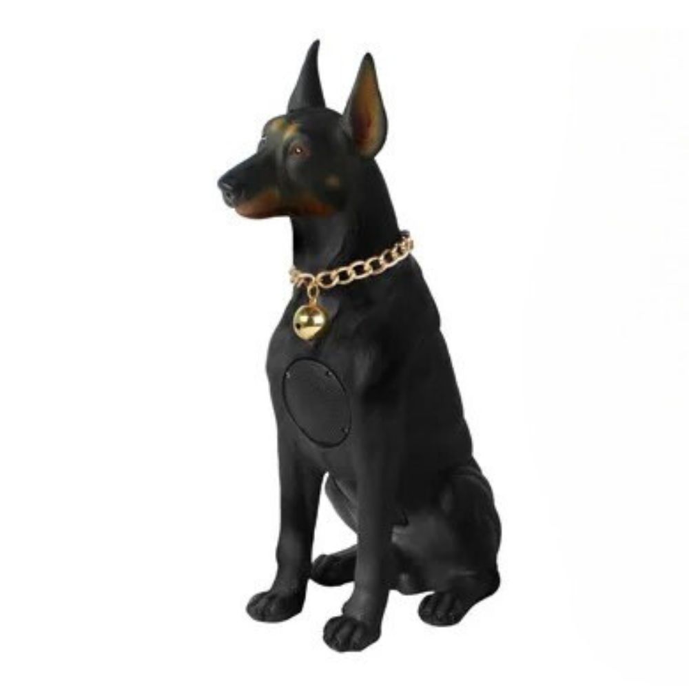 Doberman Bluetooth SPEAKER with Mic - Loud Audio System for Phones & Devices (Black)