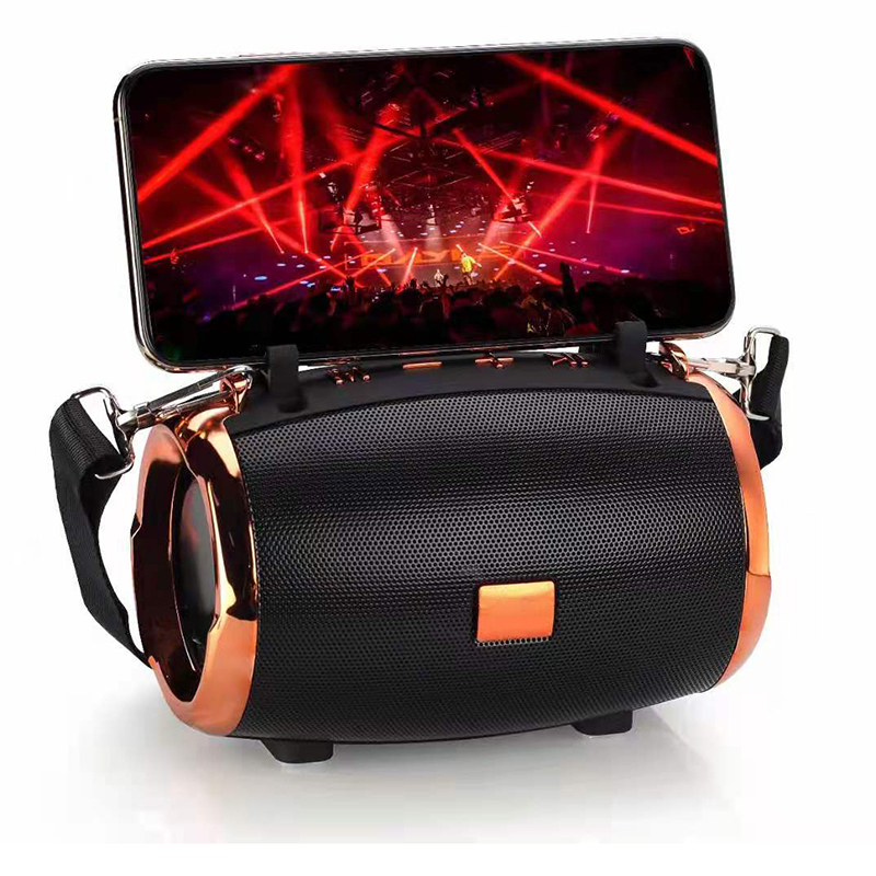 Drum Style Chrome Design Portable Bluetooth Speaker with Super Power Sound, Simple and Clean,''''