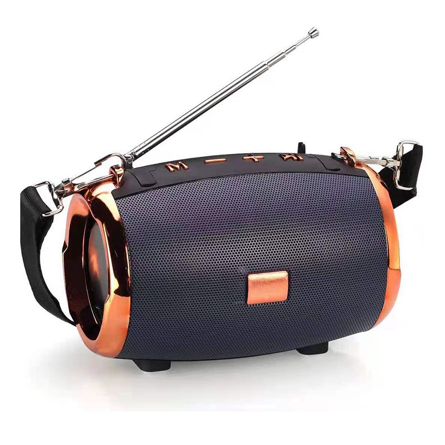 Drum Style Chrome Design Portable Bluetooth Speaker with Super Power Sound, Simple and Clean,''''