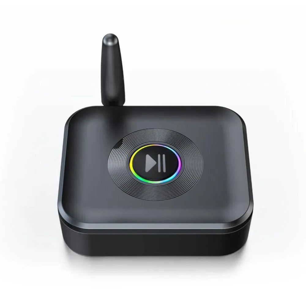 Bluetooth 5.1 RGB AUDIO Receiver: Low Latency, Dual Connection, 3.5mm Aux Adapter for Devices