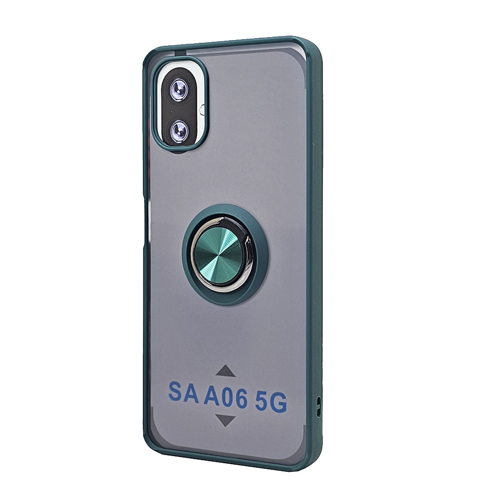 Tuff Slim Armor Hybrid RING Stand Phone Case for Samsung Galaxy A06 5G - Green Protective Cover