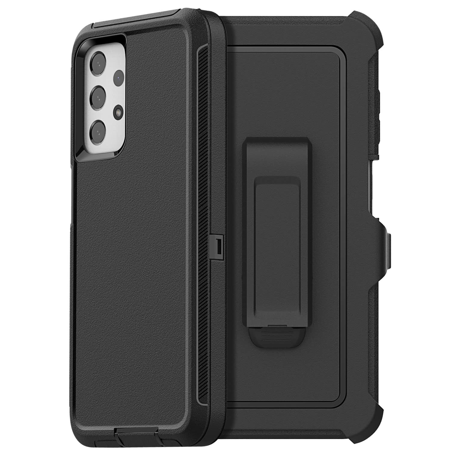 Heavy-Duty Armor Case with BELT Clip for Samsung Galaxy A14 5G - Rugged Robot Design (Black)