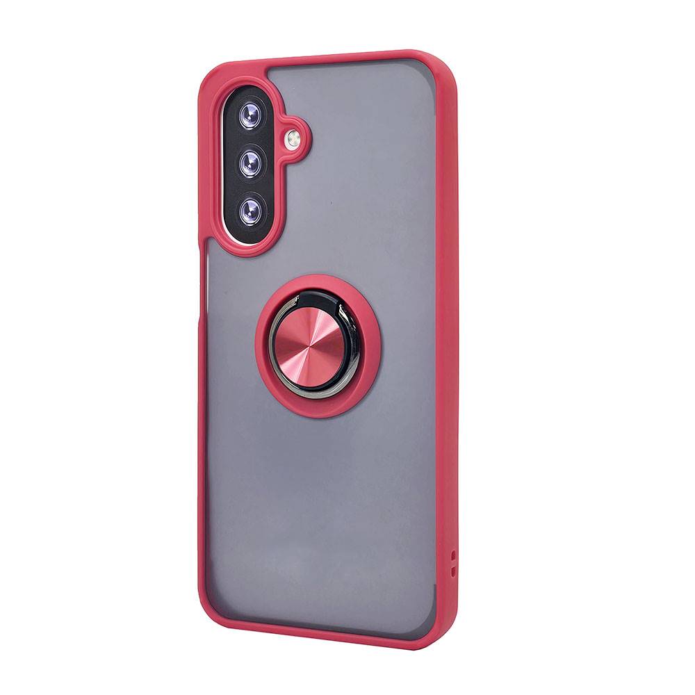 Tuff Slim Armor RING Stand Case for Samsung Galaxy A36 A56 5G - Shock Protection Red