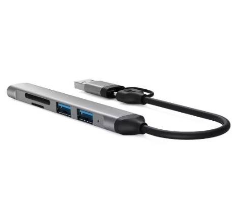 5-in-1 USB 3.0 Multi Hub with SD Card Reader & 3 USB Ports USB Splitter Station