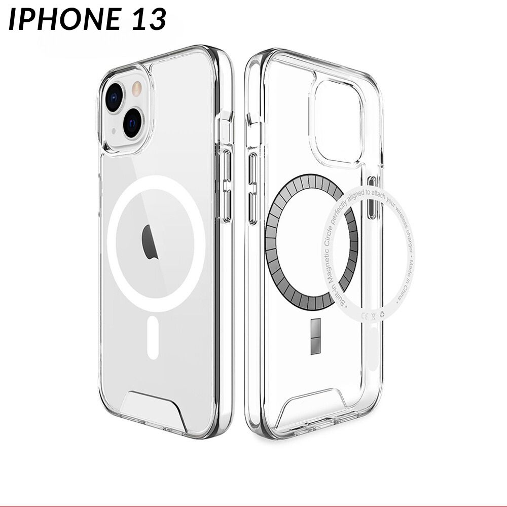 Crystal Clear MagSafe Compatible Slim Case for iPhone 13 6.1'' - Transparent MAGNETic Cover
