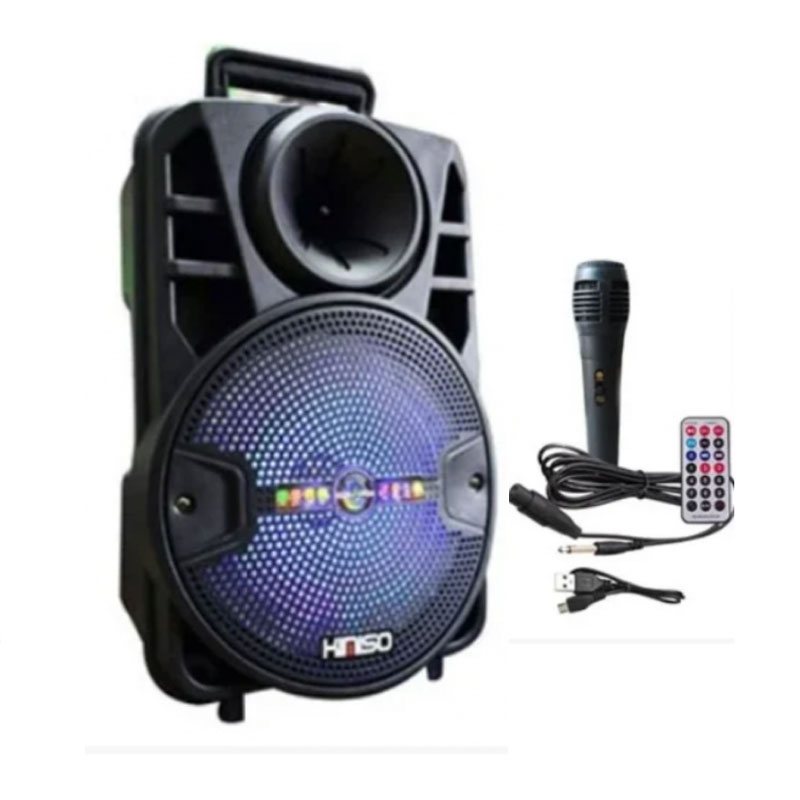 ''Large Carry Handle RGB Light Portable Bluetooth Speaker with Microphone and Remote KSM2 for Phone,''