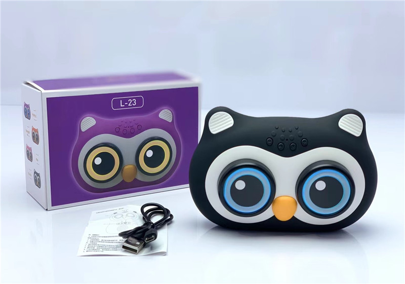 Cute Owl Design LED Portable Wireless Bluetooth Speaker L23 for Universal CELL PHONE And Bluetooth