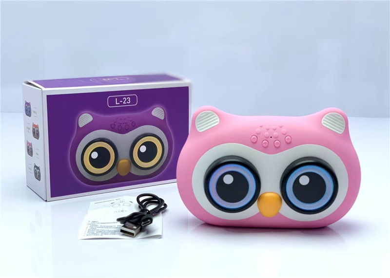 Cute OWL Design LED Portable Wireless Bluetooth Speaker L23 for Universal Cell Phone And Bluetooth