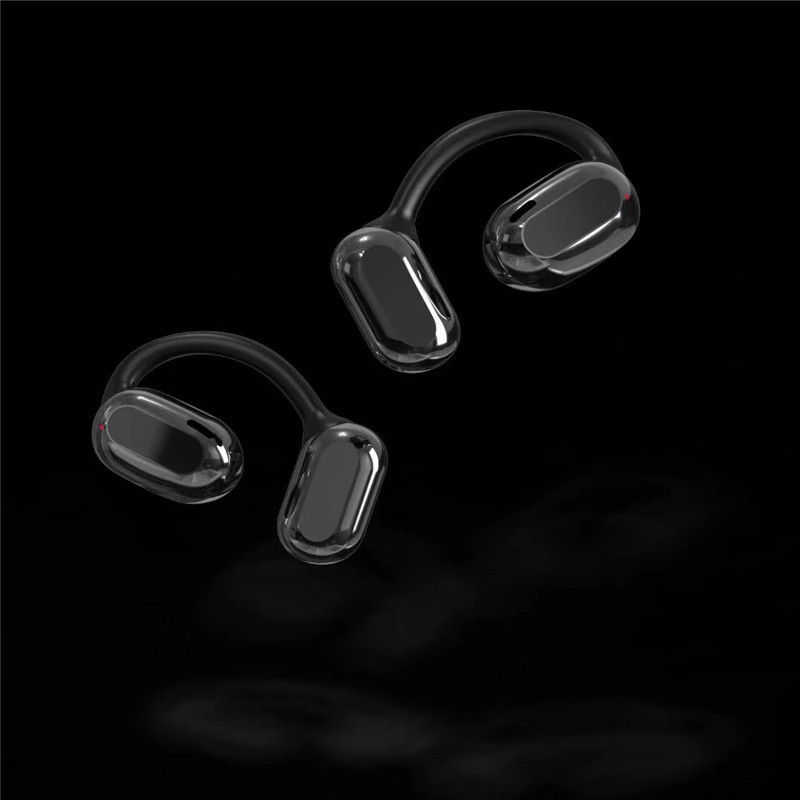 Open Ear TWS Bluetooth Wireless Stereo Music Gaming Sport Earbuds Headset (Black)